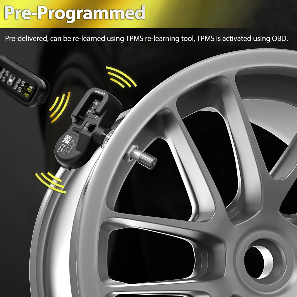 H4800 1PZ SN8-N2E TPMS Sensor, Fit for Toyota Camry Yaris Corolla RAV4,Lexus ES GX LC LX, Tire Pressure Monitoring Sensor Replaces# PMV-C015 4260706020 4260706060 315MHz, 4-Pack