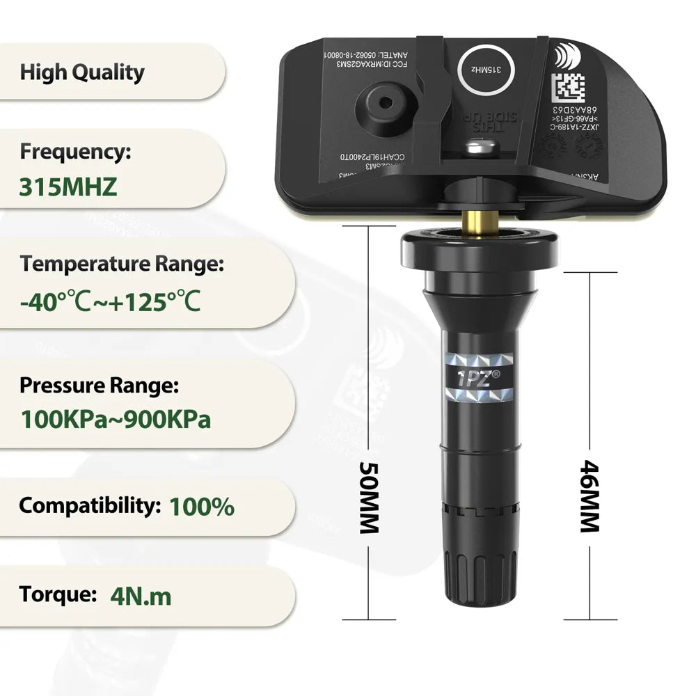 H6161 4x Tire Pressure Sensor For Ford OEM JX7Z-1A189-C JX7Z-1A189-D Lincoln 2020-2025