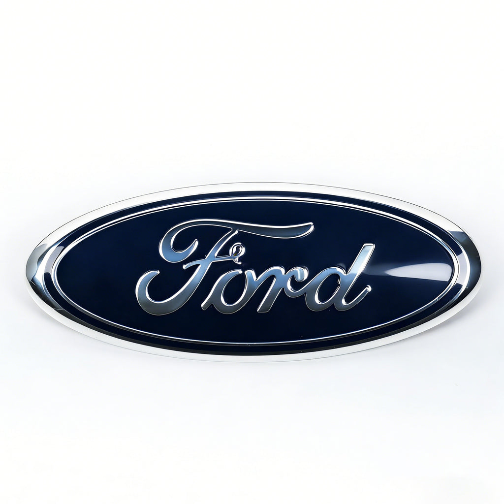 H1910 Blue Chrome Front Grille Tailgate 9 in Oval Emblem Rep For Ford F150 Logo Badge
