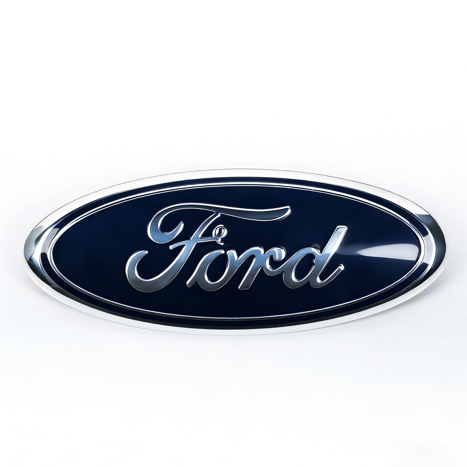 H1910 Blue Chrome Front Grille Tailgate 9 in Oval Emblem Rep For Ford F150 Logo Badge