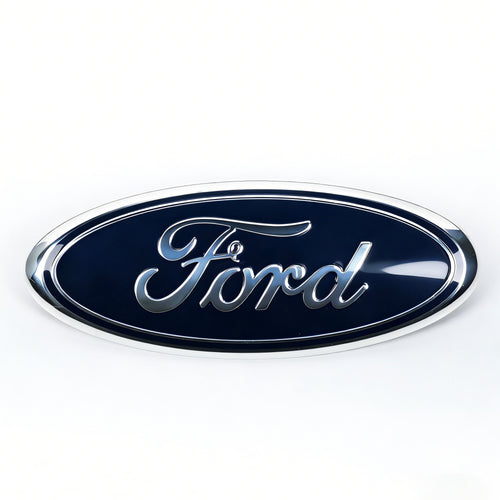 H1910 Blue Chrome Front Grille Tailgate 9 in Oval Emblem Rep For Ford F150 Logo Badge