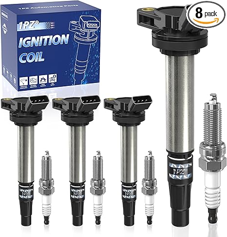 H2174 Ignition Coil Pack UF596 and Iridium Spark Plugs 93501 Set of 4 Replacement for Toyota Prius Corolla Matrix V CT200H XD 1.8L L4 Compatible with 90919-02258