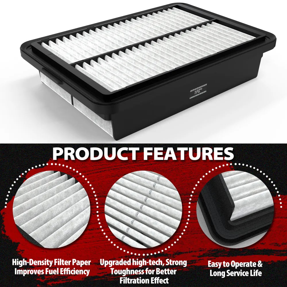 H3395 CA12057 Engine Air Filter 2 Pack for 2017-2020 Elantra | Fits 2018-2023 Kona, 2019-2021 Veloster, 2019-2023 Kia Forte, 2020-2023 Forte5 and Soul; 1.4L, 1.6L, 2.0L