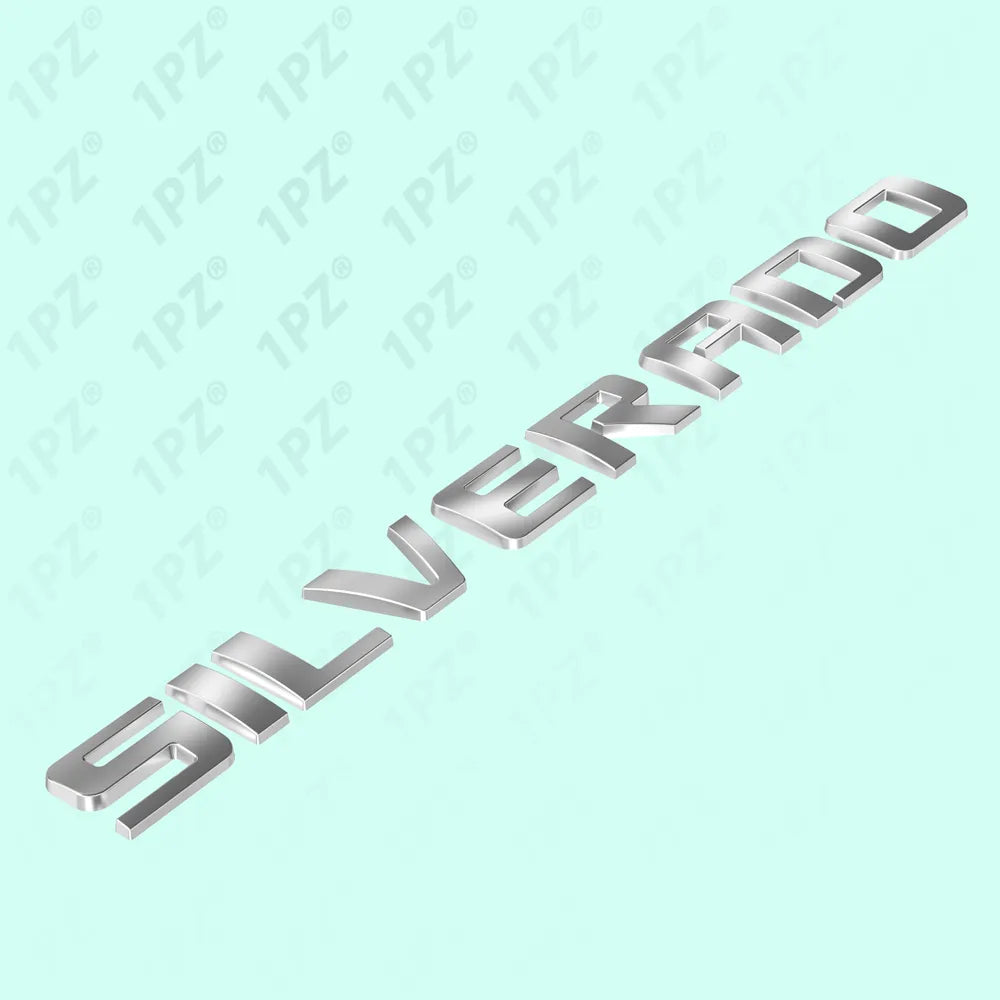 H6951 Chrome 3D Front Left Right Door Emblem Tailgate Letters Badge For Silverado 1500
