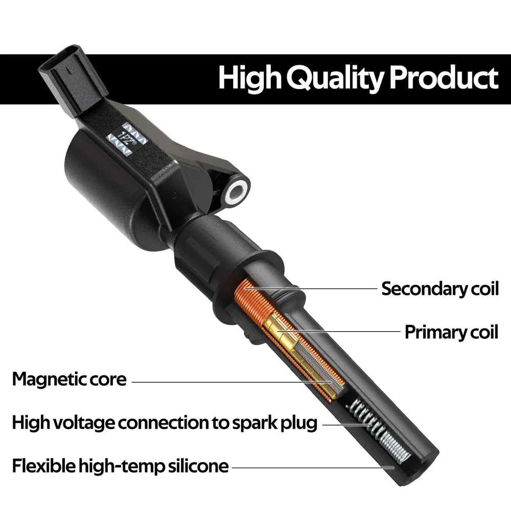 H2160 1PZ DK4-JD2 Set of 8 Ignition Coil DG508 & Motorcycle Spark Plug SP479 Replacement for Ford Crown Victoria Expedition F-150 F-250 Mustang Explorer Lincoln Mercury 4.6L 5.4L V8
