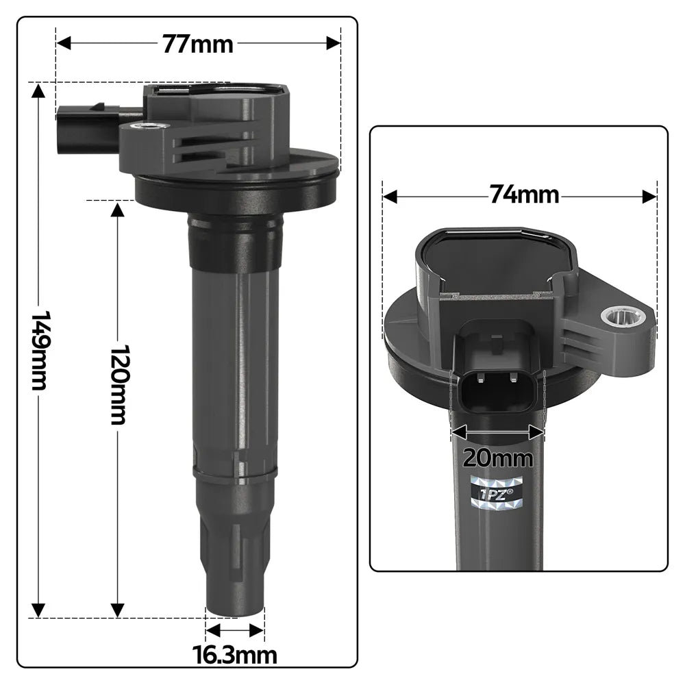 H2161 Set of 6 Ignition Coil Pack Replacement for Jeep Dodge Ram Mitsubishi Cherokee Liberty Commander Dakota Durango Nitro 1500 3.7L 4.7L V6 OEM UF270 UF297 UF399 C1231 5C1114 56028138