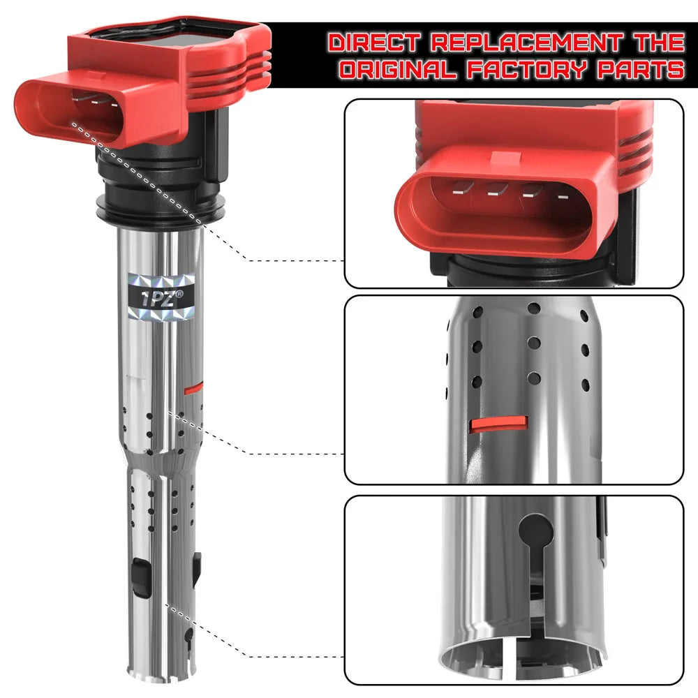 H2167 UF529 Ignition Coil NGK Spark Plug For Audi A4 A5 A6 A7 A8 Quattro Q5 Q7 R8 S4