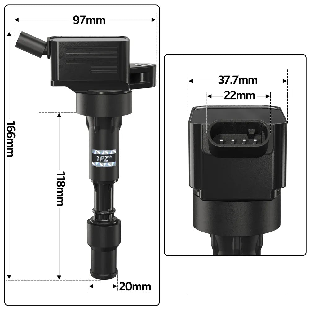 H2173 1PZ JD2-NF7 Set of 6 Ignition Coil Pack Replacement for Jeep Dodge Ram Mitsubishi Cherokee Liberty Commander Dakota Durango Nitro 1500 3.7L 4.7L V6 OEM UF270 UF297 UF399 C1231 5C1114 56028138