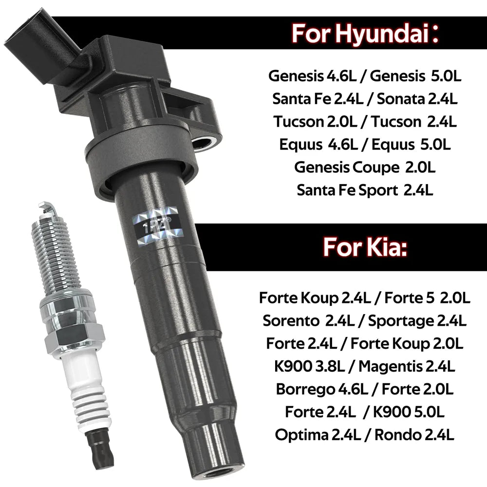H2184 4pcs Ignition Coil Set For 27300-2G000 Kia Forte Optima Sorento Sportage 2.4L L4