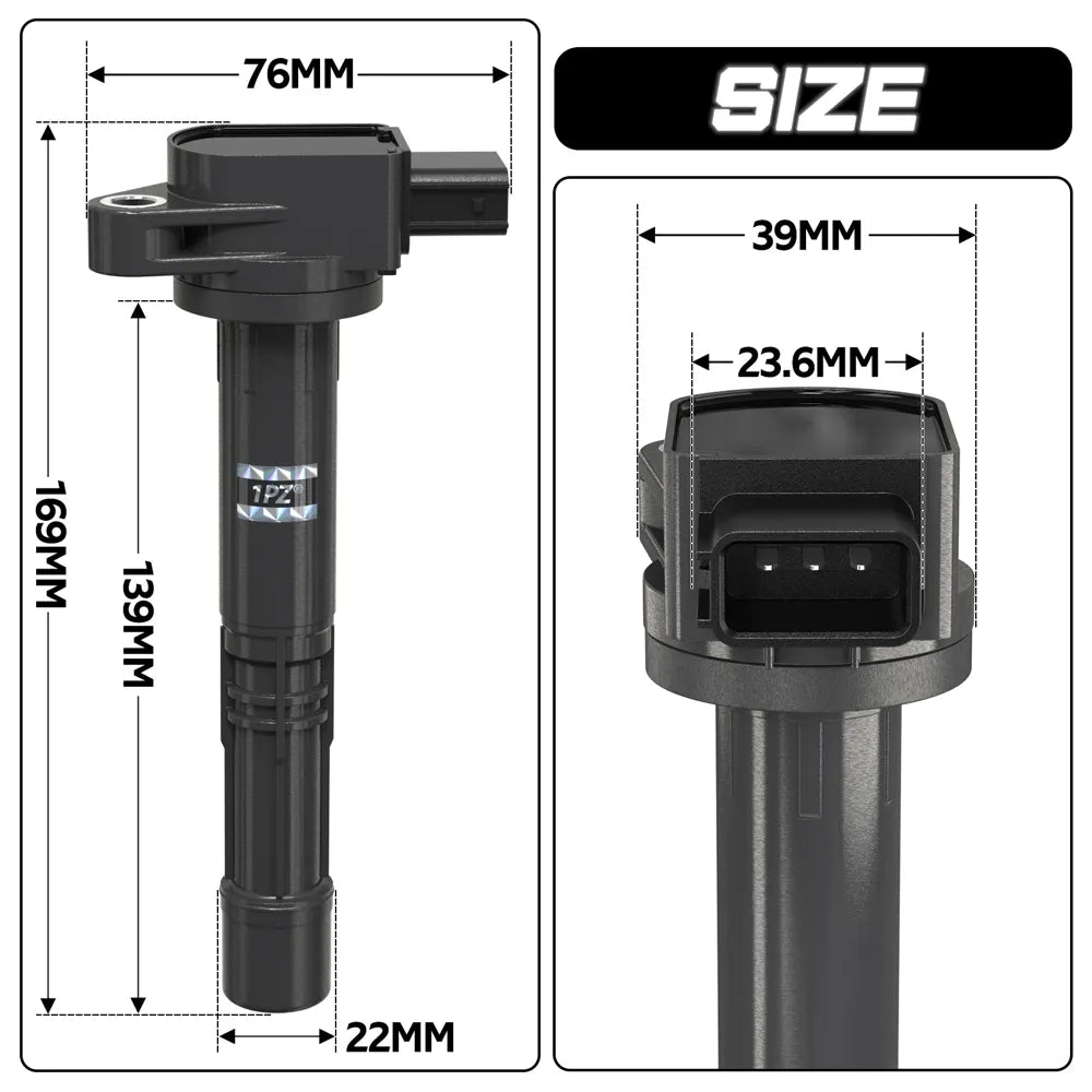 H2186 4pcs UF311 Ignition Coil For Denso 2003-2007 Honda Accord CRV 2.4L L4 099700-070