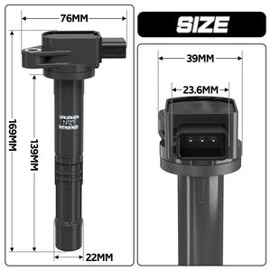 H2186 4pcs UF311 Ignition Coil For Denso 2003-2007 Honda Accord CRV 2.4L L4 099700-070
