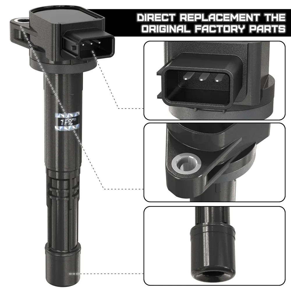 H2186 4pcs UF311 Ignition Coil For Denso 2003-2007 Honda Accord CRV 2.4L L4 099700-070