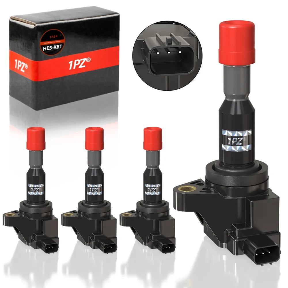 H2594 Set of 4 Ignition Coil Pack Replacement for Honda Fit Hatchback 2007 2008 1.5L L4 UF581 5C1635 C1578 E1081 30520PWC003 610-50119 30520PWCS01 30520-PWC-S01 30520-PWC-003