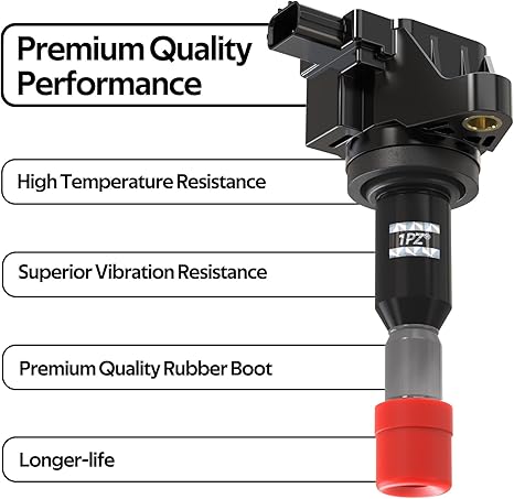 H2594 Set of 4 Ignition Coil Pack Replacement for Honda Fit Hatchback 2007 2008 1.5L L4 UF581 5C1635 C1578 E1081 30520PWC003 610-50119 30520PWCS01 30520-PWC-S01 30520-PWC-003