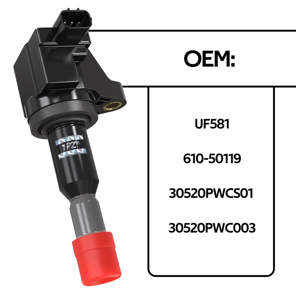 H2594 Set of 4 Ignition Coil Pack Replacement for Honda Fit Hatchback 2007 2008 1.5L L4 UF581 5C1635 C1578 E1081 30520PWC003 610-50119 30520PWCS01 30520-PWC-S01 30520-PWC-003