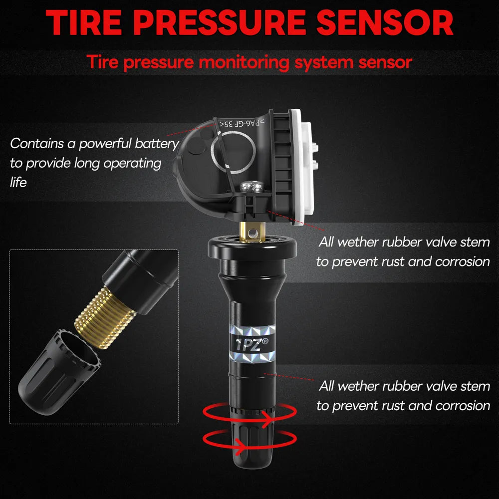H3053  TPMS Sensor Ford Tire Pressure Sensor 315MHz Set of 4 for Ford F150 Edge Explorer Mus Tang Lincoln MKT Replaces F2GZ-1A189-A F2GT1A180AB