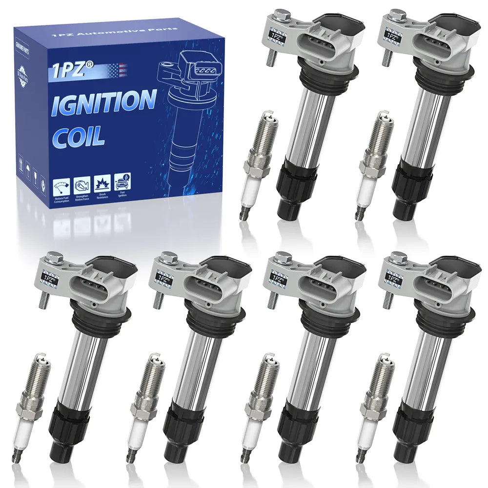 H3141 6x Ignition Coil & ACDelco Iridium Spark Plug For Cadillac GMC Chevy Buick UF569