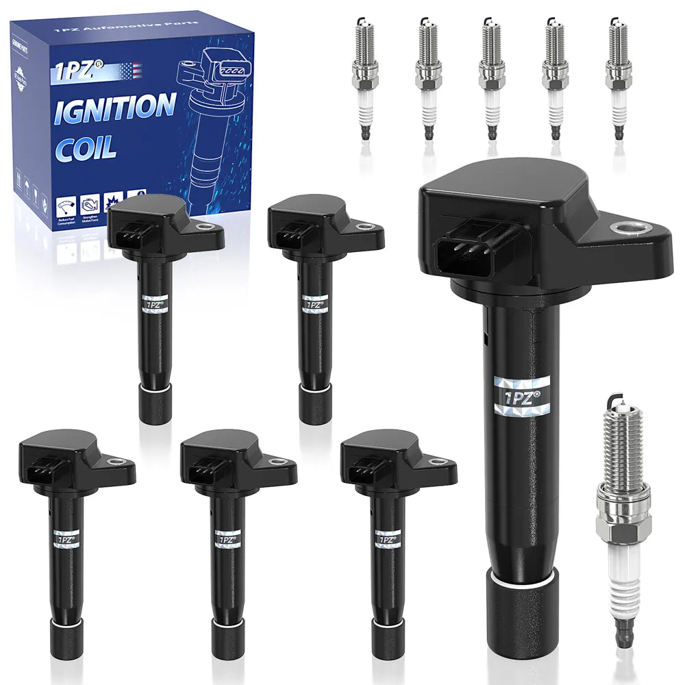 H3353 6x Genuine Ignition Coil & Spark Plug For OEM UF603 Honda Accord Odyssey 3.5L V6