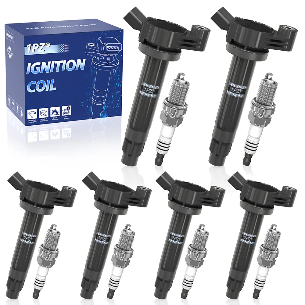 H3390 6pcs Ignition Coil+Spark Plug For Denso 90919-02246 2004-10 Toyota Lexus 3.3L V6
