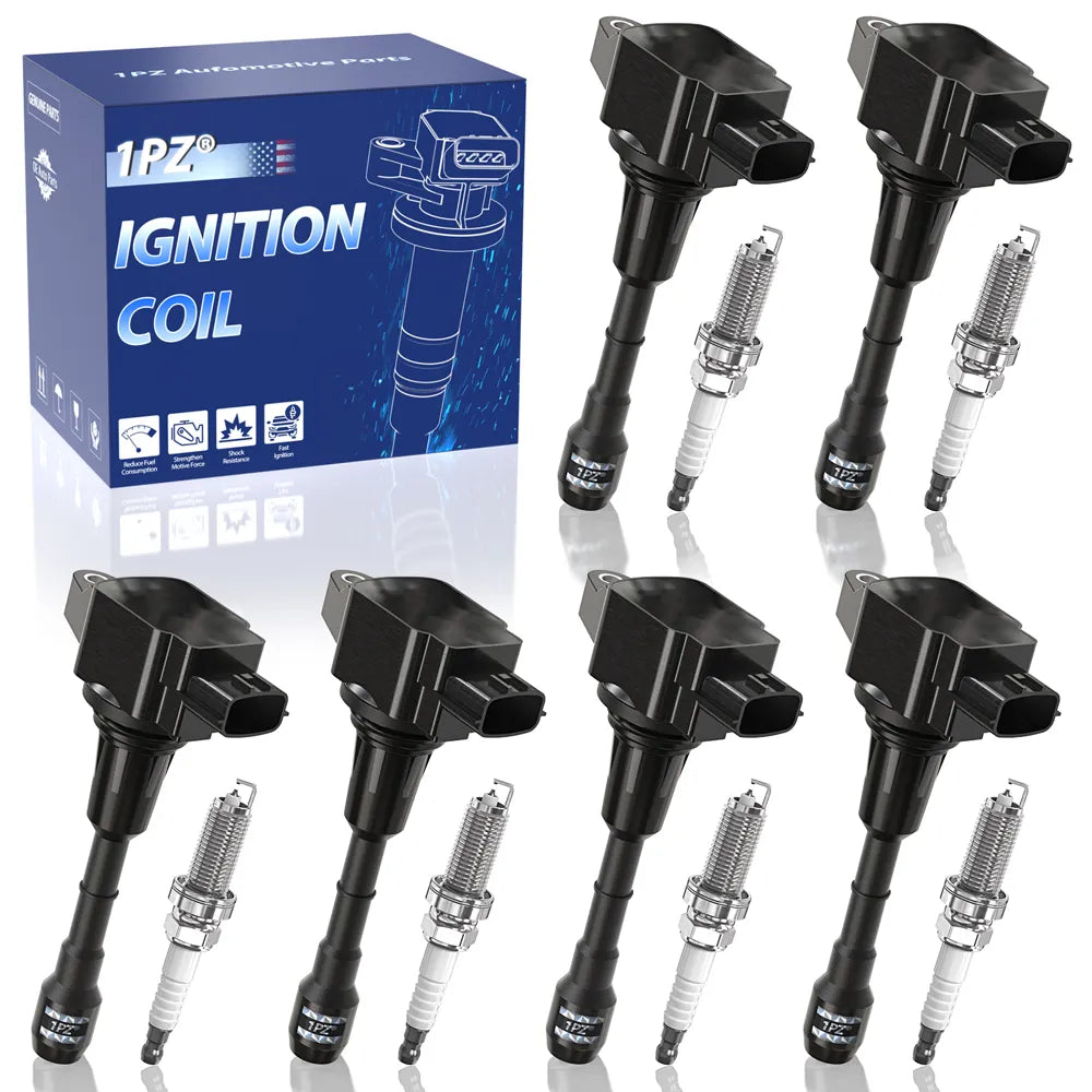 H3426 Sets of 6 Ignition Coil Pack UF550 and Iridium Spark Plugs 1406 Compatible with 3.5L V6 2008-2020 Nissan Infiniti Maxima Murano Pathfinder Quest Altima Q50 QX60 FX35