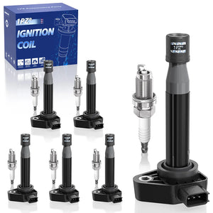 H3431 1PZ LF2-MF3 Sets of 6 Ignition Coil Pack UF242 and Iridium Spark Plugs 3657 Compatible with Honda Acura Saturn Accord Odyssey MDX TL RL Vue 3.0L 3.2L 3.5L V6