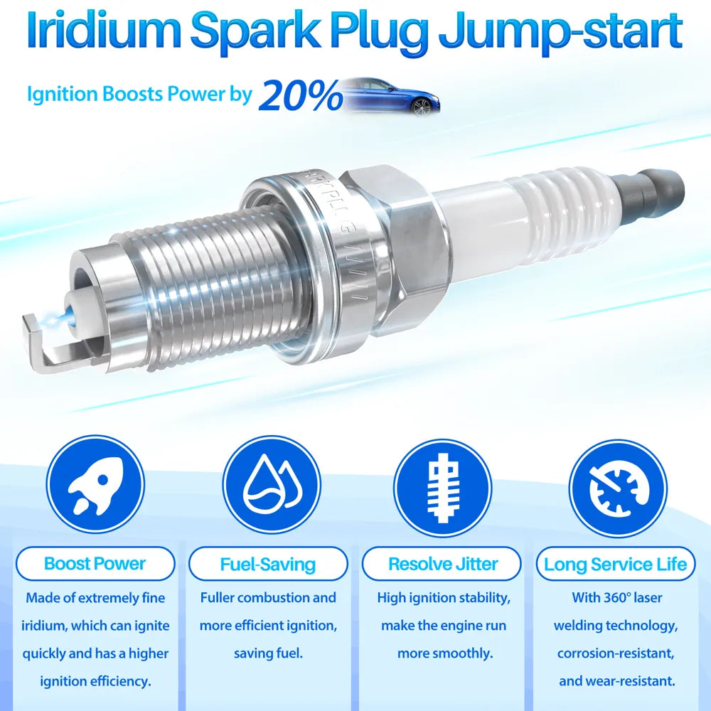 H3431 1PZ LF2-MF3 Sets of 6 Ignition Coil Pack UF242 and Iridium Spark Plugs 3657 Compatible with Honda Acura Saturn Accord Odyssey MDX TL RL Vue 3.0L 3.2L 3.5L V6