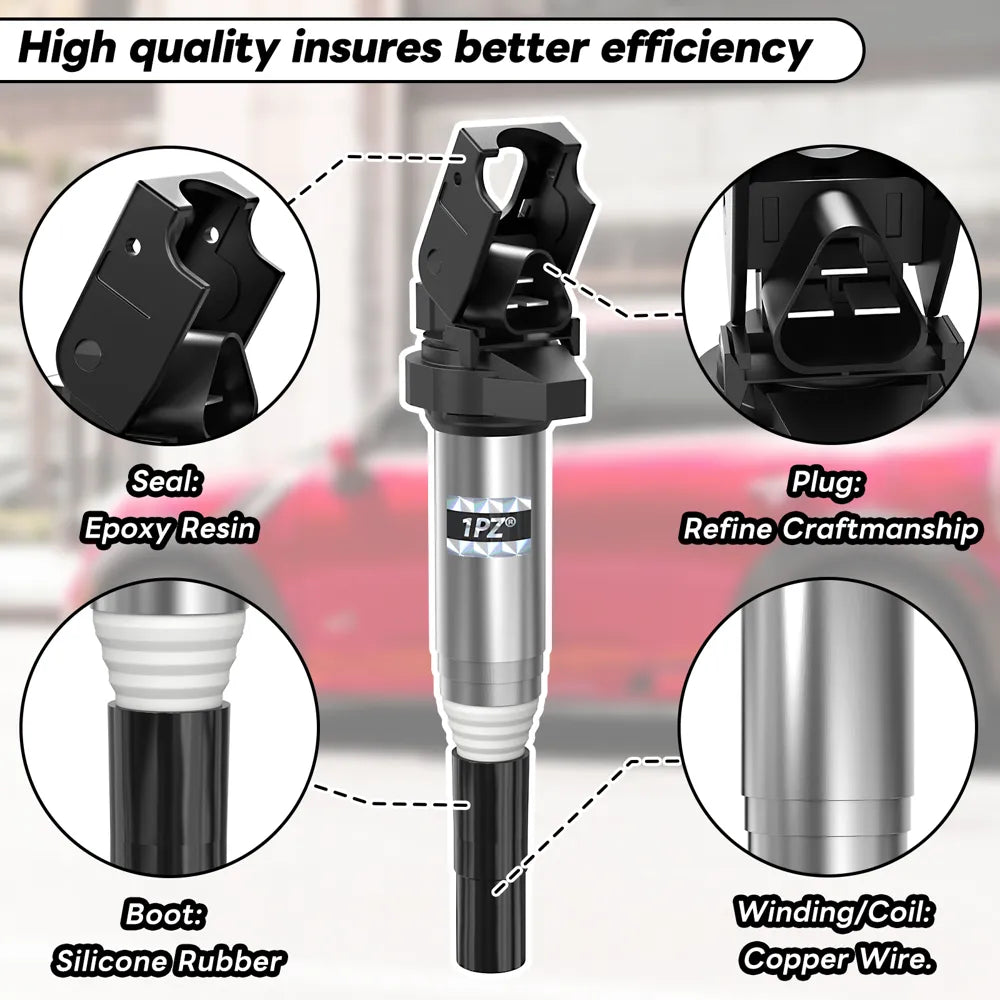H3449 4 Bosch Ignition Coil 0221504800 + Iridium Spark Plug For Mini Cooper Countryman