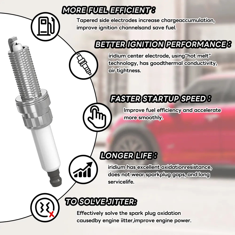 H3449 4 Bosch Ignition Coil 0221504800 + Iridium Spark Plug For Mini Cooper Countryman