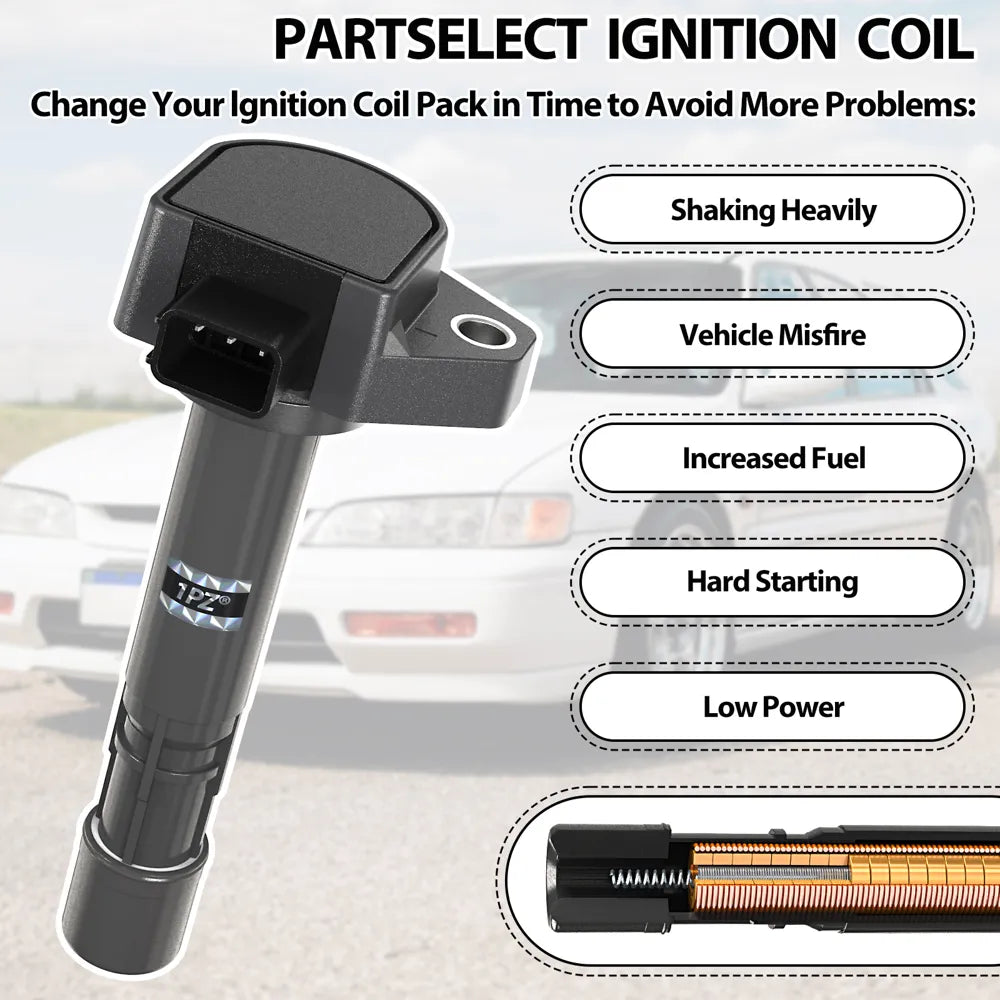 H3773 6x Ignition Coil Set For Honda Pilot 03-08 Ridgeline 06-08 3.5L V6 30520PGKA01