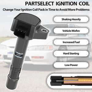 H3773 6x Ignition Coil Set For Honda Pilot 03-08 Ridgeline 06-08 3.5L V6 30520PGKA01