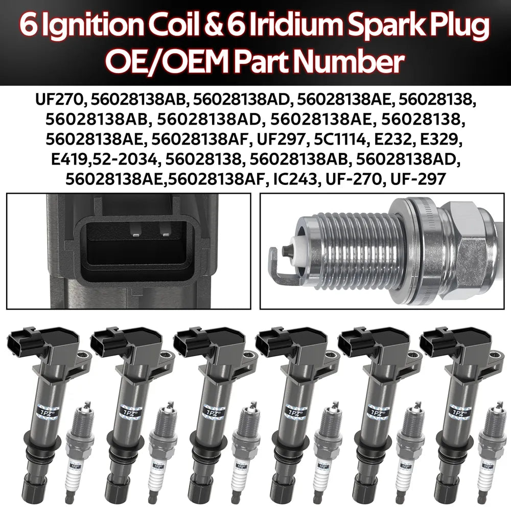 H4262 8x 56028138AF Mopar Ignition Coil Spark Plug For Dodge Dakota Durango 3.7L 4.7L