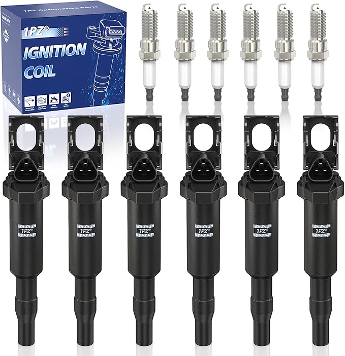H4510  6pcs Ignition Coil Spark Plug with Connector Boots for BOSCH BMW MINI 5 6 7 X5 X6 UF592 UF667 0221504470 12137594937 [Parallel Import]