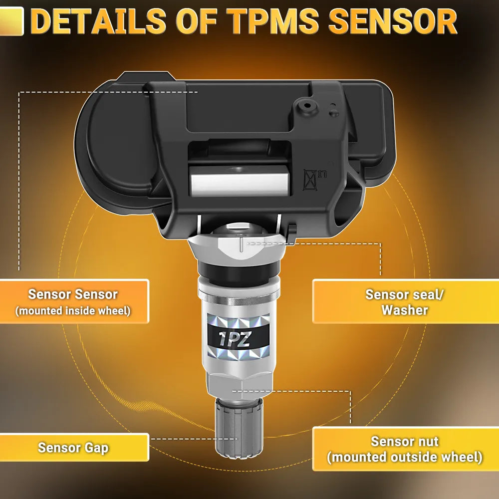 H4676 1PZ FHI-A3F TPMS Sensor Compatible for Mercedes Benz Smart AMG Freightliner Sprinter 433MHz 4pcs, Programmed Tire Pressure Monitoring System Replaces# A0009050030 9050030 A0009057200 9057200