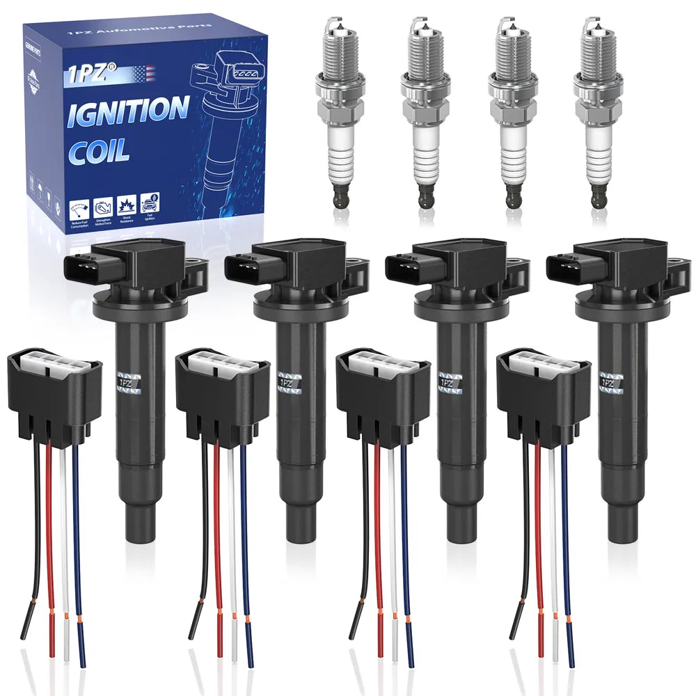 H4796 4PCS For Toyota OEM 90919-02240 Denso 673-1306 Ignition Coil Yaris Prius 1.5L L4