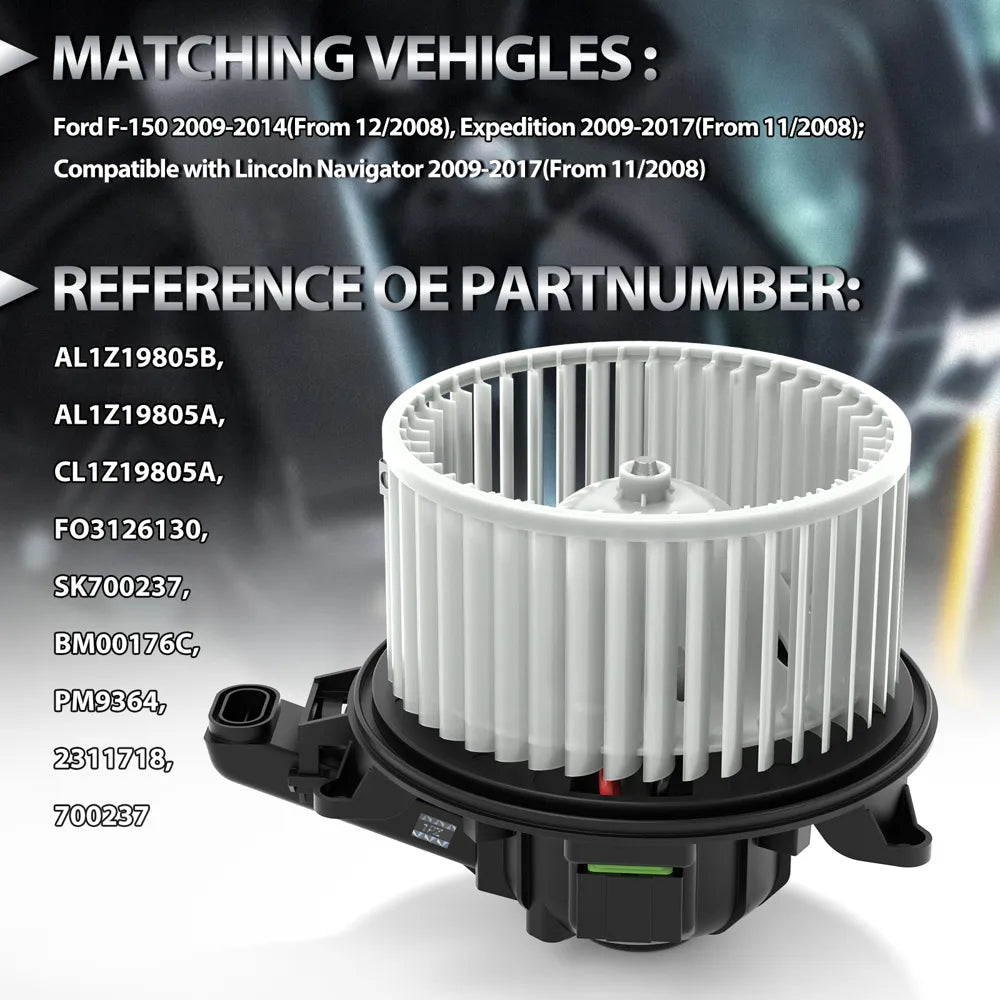 H5808 AC Heater Blower w/Fan Motor For Ford F-150 2009 2010 2011 2012 2013 2014 PM9364